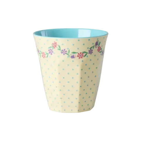 Rice melamine beker Dots and Flowers