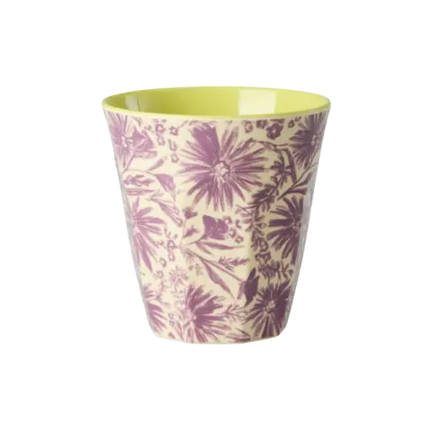 Rice melamine beker Flower Press print paars