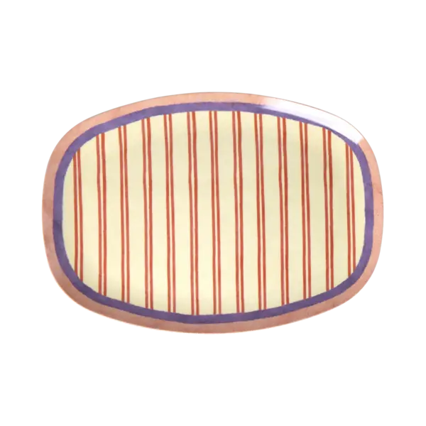 rice Denmark Rice melamine bord ovaal strepen Stripey Love print