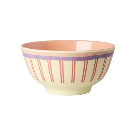 Rice melamine schaal met strepen Stripey Love print