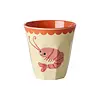 Rice melamine beker medium garnaal Shrimp print