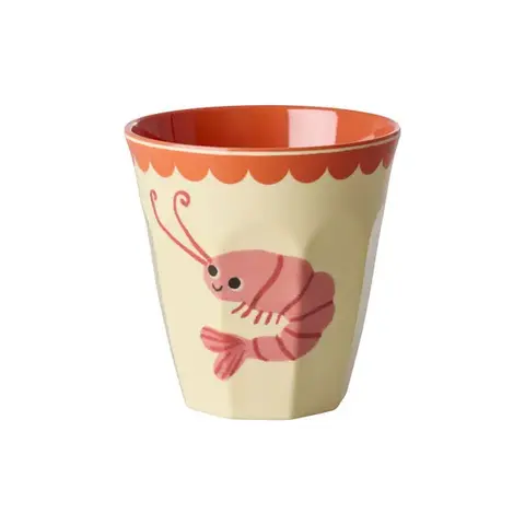 Rice melamine beker medium Shrimp print
