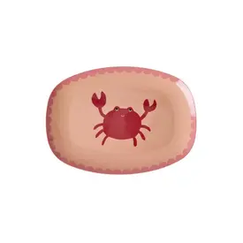 rice Denmark Rice melamine bord ovaal krab print klein