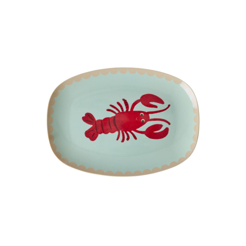 Rice melamine bord ovaal kreeft New Lobster print