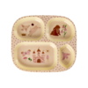 Rice melamine kinderbord met vakken Fairytale print roze