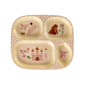 rice Denmark Rice melamine kinderbordje Fairytale print roze