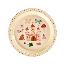 rice Denmark Rice melamine kinderbord Fairytale print roze