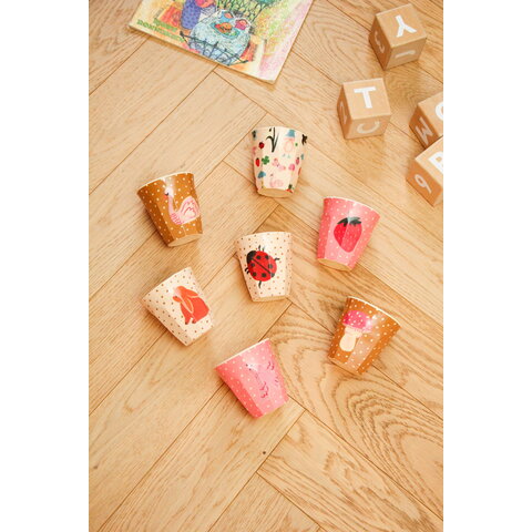 Rice melamine bekers Fairytale print roze