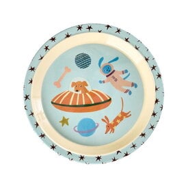 rice Denmark Rice melamine kinderbord Dogs in Space print