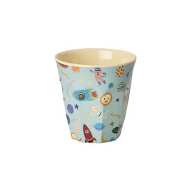 rice Denmark Rice melamine kinderbeker klein Dogs in Space print  blauw