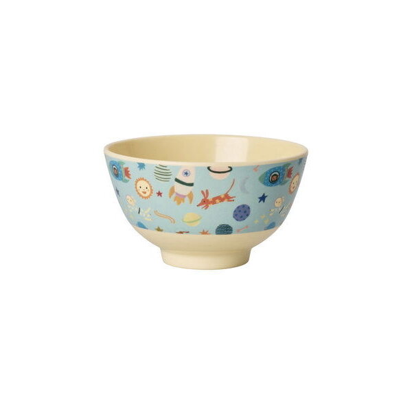 rice Denmark Rice melamine schaaltje klein Dogs in Space print blauw