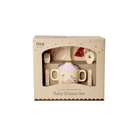 Rice melamine kinderservies Fairytale roze