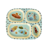 Rice melamine kinderservies Dogs in Space blauw