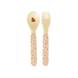 rice Denmark Rice melamine lepel en vork  Fairytale roze