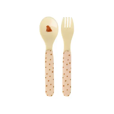 Rice melamine lepel en vork  Fairytale roze