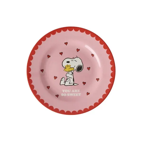 rice Denmark Rice melamine lunchbordje Snoopy en Woodstock roze