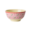Rice melamine kom Snoopy en Woodstock roze