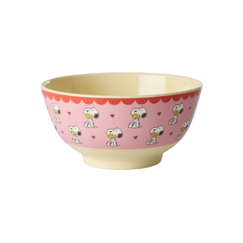 Rice melamine schaal Snoopy roze