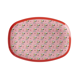 rice Denmark Rice melamine bord ovaal Snoopy roze