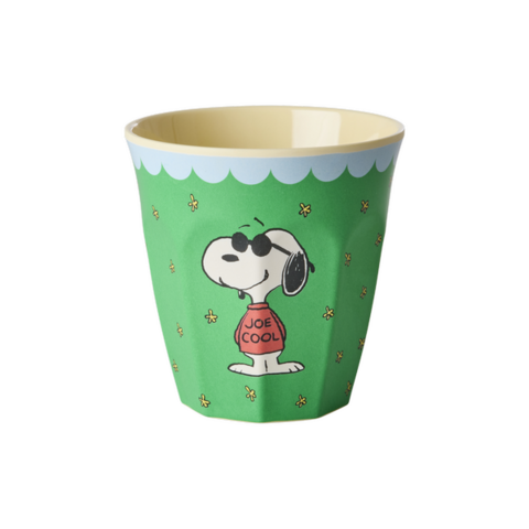 Rice melamine beker medium Snoopy groen