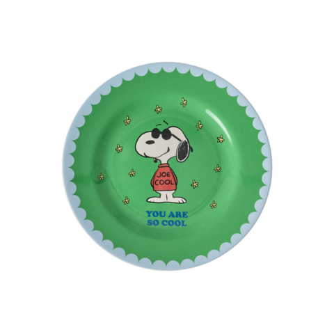 Rice melamine kinderbord Snoopy groen