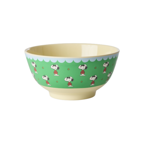 Rice melamine schaal Snoopy groen