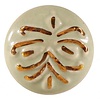 La Finesse kastknop porselein rond mint met gouden strepen