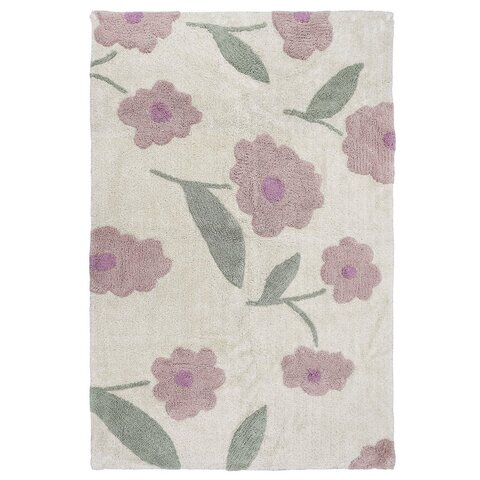 Nattiot kindervloerkleed Sunny Flowers roze