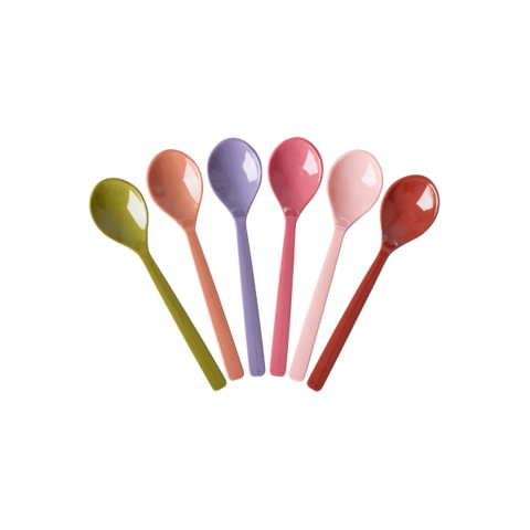 Rice melamine theelepels Bon Vivant kleuren