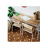 Kidsdepot kindervloerkleed Hilde bruin met stippen