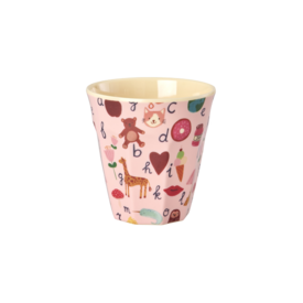 rice Denmark Rice melamine beker ABC print roze