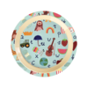 Rice melamine kinderbord ABC print blauw