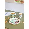 Rice melamine kinderbord ABC print blauw