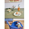 Rice melamine kinderbord ABC print blauw