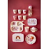Rice melamine diep kinderbord ABC print roze