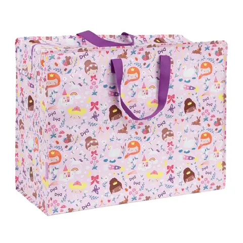 A Lovely Little Company  jumbo opbergtas met rits prinsessen