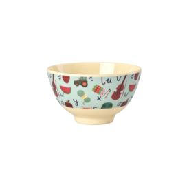 rice Denmark Rice melamine schaaltje klein ABC print blauw