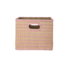 Rice opbergmand ruiten roze