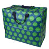 Rex London opbergtas XL stippen blauw groen
