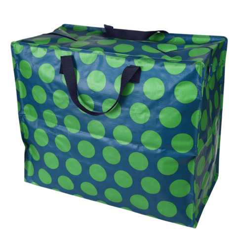 Rex London opbergtas XL stippen blauw groen