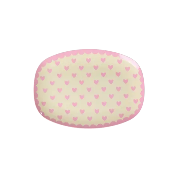 rice Denmark Rice melamine lunchbord roze hartjes