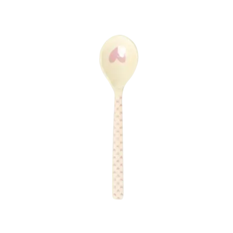 Rice melamine lepel  hartjes lichtroze