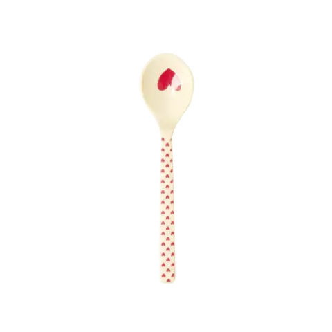 Rice melamine lepel  hartjes rood