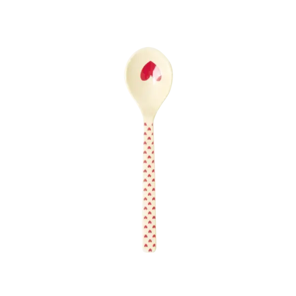 rice Denmark Rice melamine theelepel  hartjes print rood