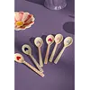 Rice melamine theelepel  hartjes print roze