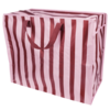 Rex London jumbo opbergtas strepen roze bruin