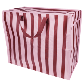 Rex London Rex London opbergtas XL streopen roze bruin