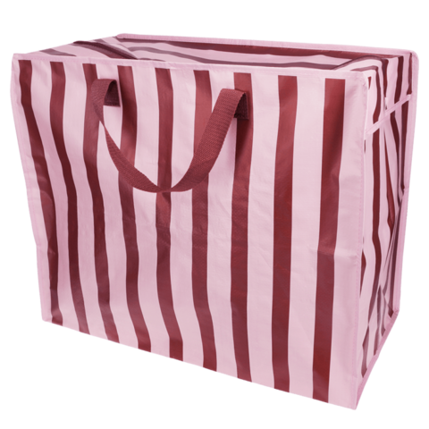 Rex London opbergtas XL strepen roze bruin
