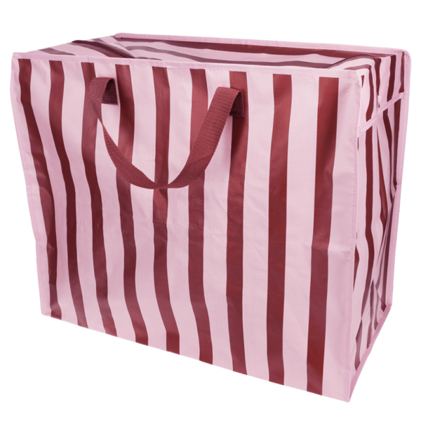 Rex London Rex London jumbo opbergtas strepen roze bruin