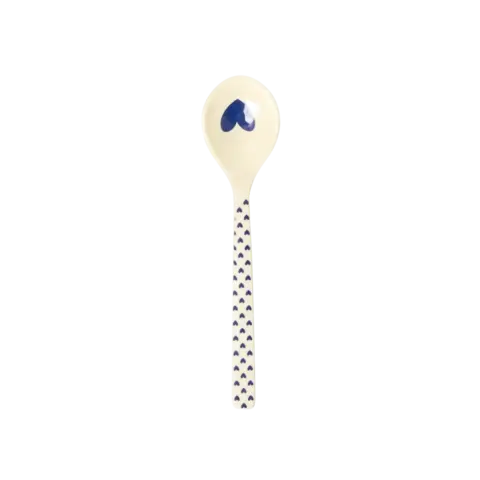 Rice melamine lepel  hartjes donkerblauw